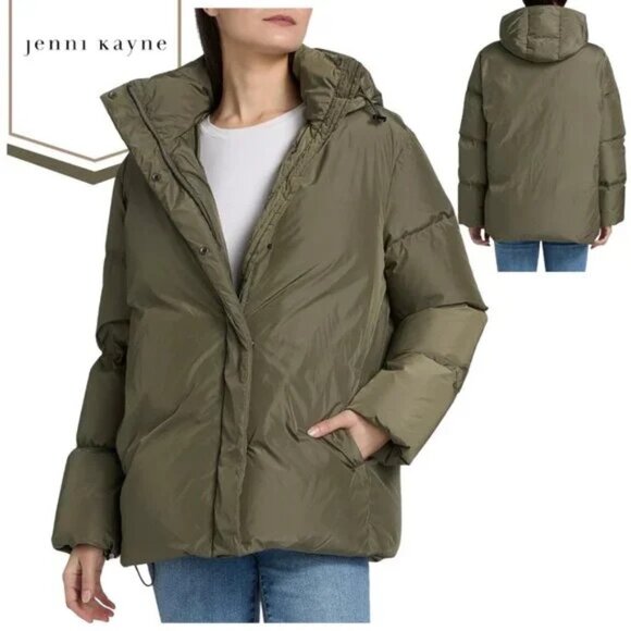 $445 Jenni Kayne Hooded Down Puffer Jacket. Sz Large. Down/Feather Filled - Picture 7 of 7